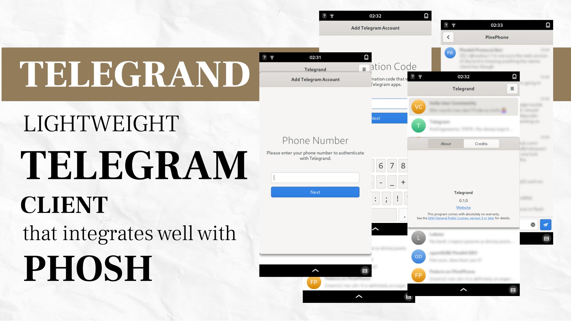 Telegrand – a lightweight Telegram client that integrates well with Phosh