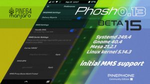 Initial MMS support in Manjaro Beta 15 Phosh for PinePhone